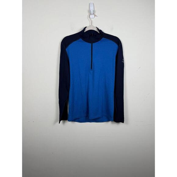 Men's Icebreaker Merino Wool Bodyfit 200 Long Sleeve Half Zip Base Layer Sz L - Picture 1 of 6